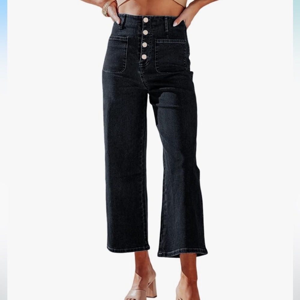 NWOT. High rise stretchy cropped jeans